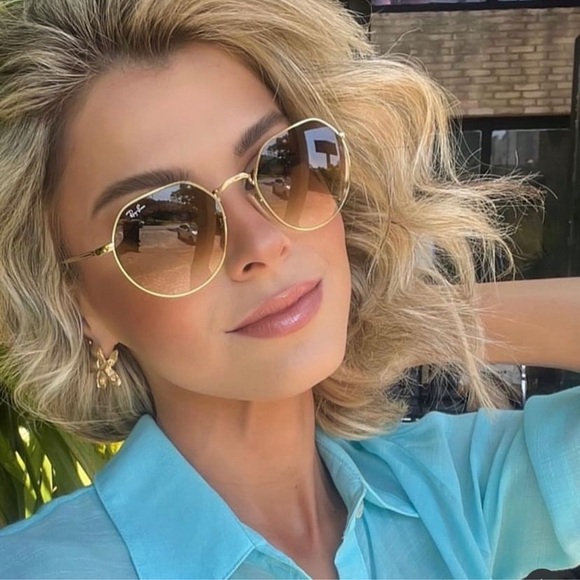 NEW Ray-Ban Jack Bi-Gradient Clear Blue-Brown Complete With Kit - Picture 6 of 9